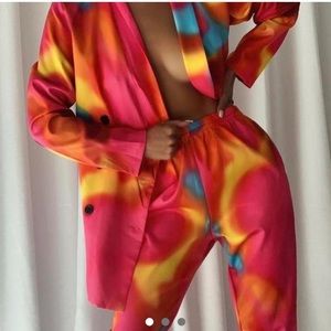 2 piece jogger pants with blazer like jacket